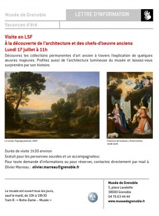 Visite Musée de Grenoble en LSF
