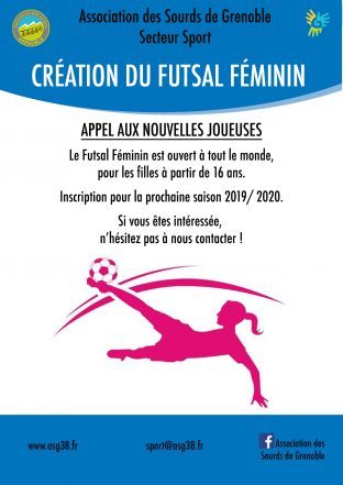 Création de Futsal Féminin et Video LSF (Secteur Sport)